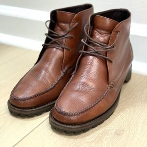 Vintage Cole Haan Country Collection Men's Brown Leather Moc Toe Chukka Boots 9B